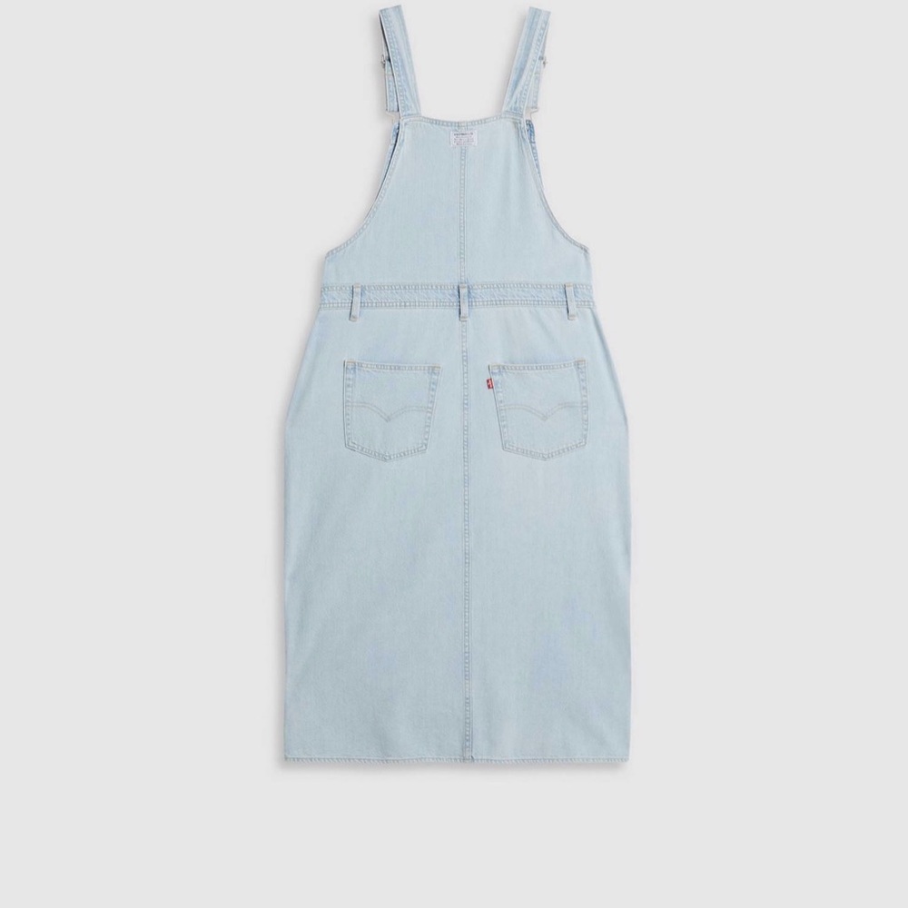 Levi’s Tico Jumper Cool Poole 5 Light Blue Denim Overall Skirt - Women Jeans - Picture 6 of 8